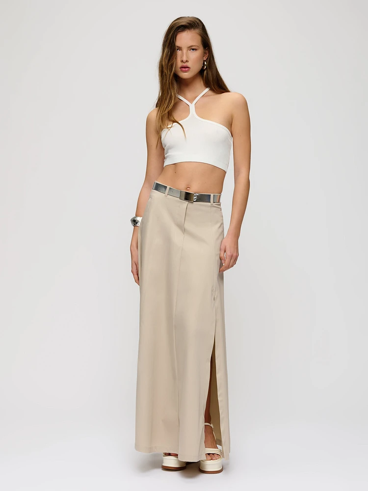 Criss Cross Slim Strap Crop Top