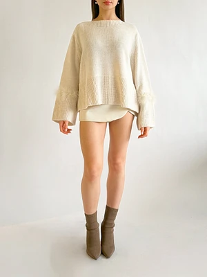 Fur Detail Sweater