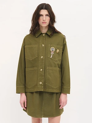 Shirt Jacket With Patches