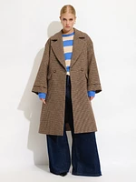 Oversized Houndstooth Coat