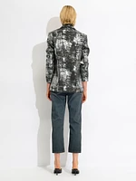 Blazer à détails métalliques