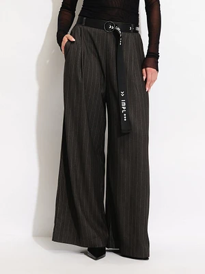 Striped Wide Leg Trousers