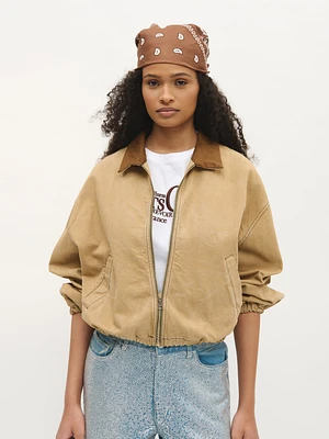 Veste en jean bomber
