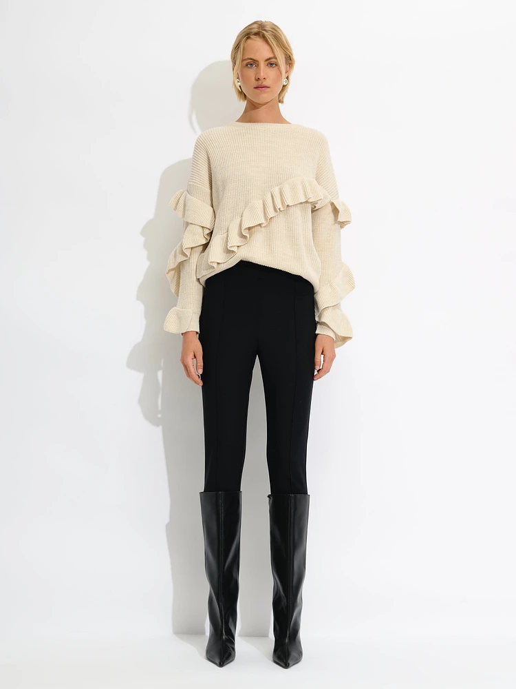 Ruffle Knit Sweater