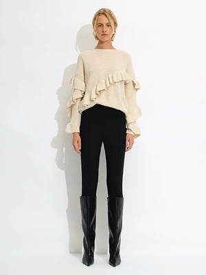 Ruffle Knit Sweater