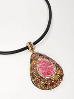 Collier pendentif en caoutchouc fin