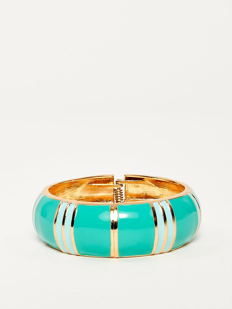 Grand bracelet fantaisie en or