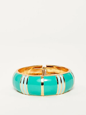 Grand bracelet fantaisie en or