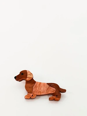 Dachshund Dog Brooch