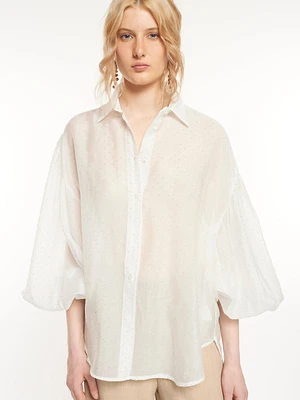 Embellished Sheer Blouse