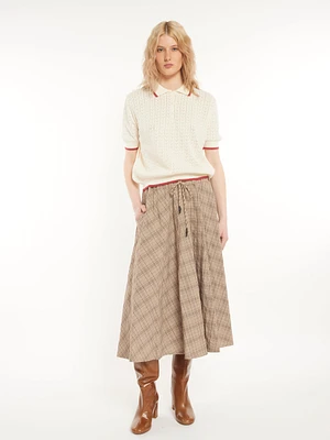 Plaid Midi Skirt