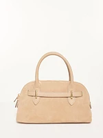 Suede Top Handle Bag