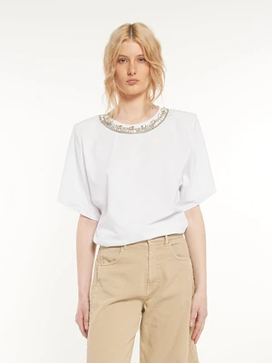 Rhinestone Detail T-shirt
