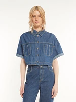 Cropped Denim Shirt