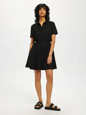 Textured Polo Dress