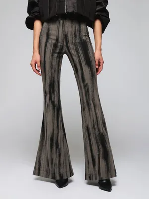 Striped flare pants