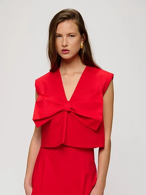 Cropped Bow Top