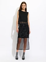 Skirt with Sheer Detail