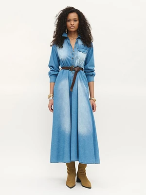 Denim Belted Dress