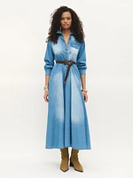 Robe en jean avec ceinture