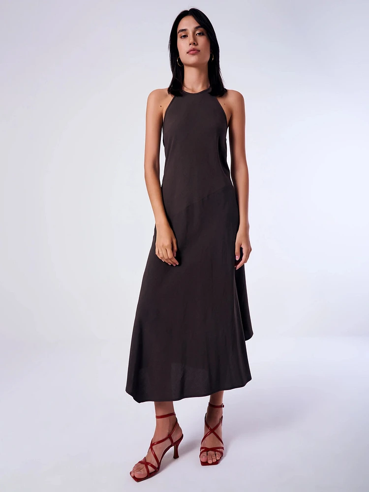 Halter Asymmetric Dress