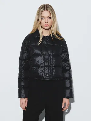 Quilted down puffer jacket