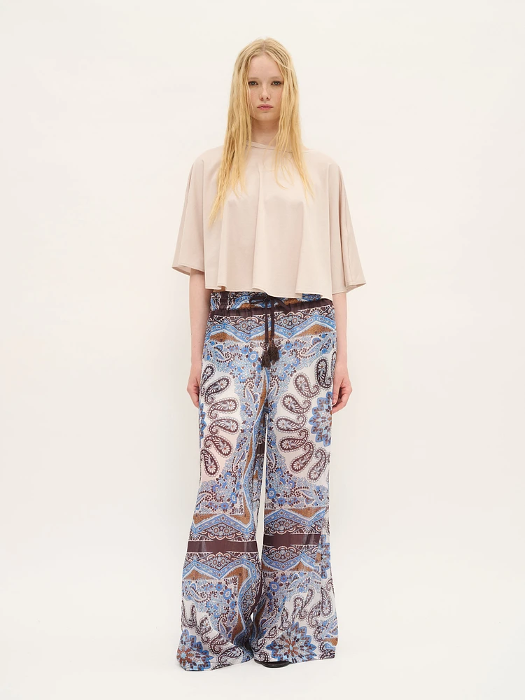 Boxy Drape Cotton-Modal Top