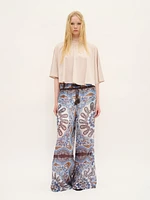 Boxy Drape Cotton-Modal Top