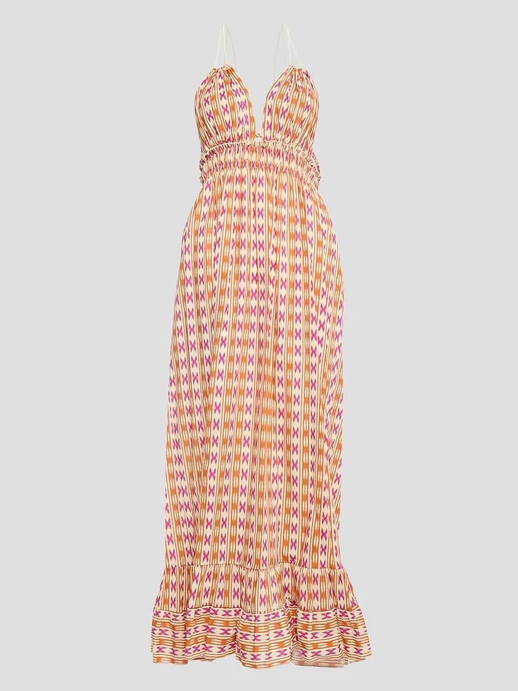 Printed Halter Dress