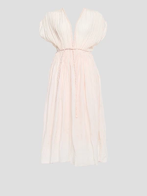 Robe plissée en coton