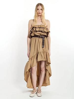 Asymmetrical Belted Dress