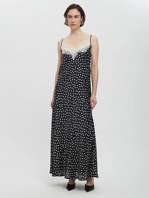 Maxi Polka-Dot Dress