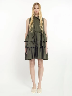 Robe courte à volants