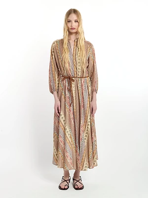 Printed Belted Dress