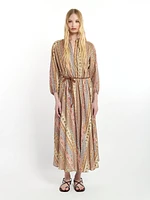 Printed Belted Dress