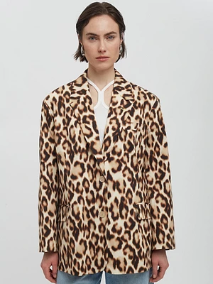Leopard Print Blazer