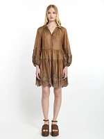 Robe courte à volants