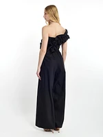 Jumpsuit with Asymmetrical Ruffle