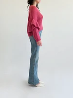 Pull à manches volantées