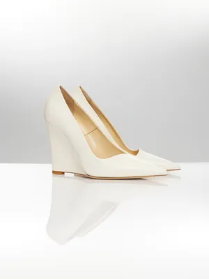 Leather Wedge Pumps