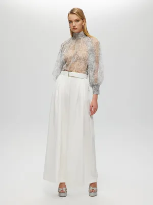Palazzo Belted Trousers