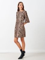 A-Line Dress with Animalier Print