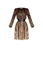 Animal Printed Short Wrap Dress