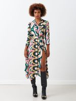 Asymmetrical Optical Print Dress