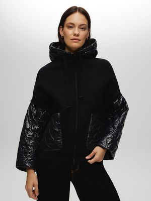Black Knitted Puffer