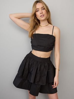 Crop top with tied back