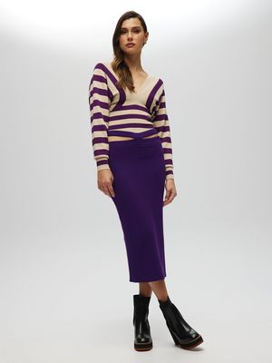 Cut Out Ribbed Skirt