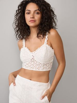 Embroidered bustier