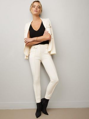 Fitted white pants