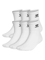 Adidas Og Trefoil 6 Pack 1/4 Sock